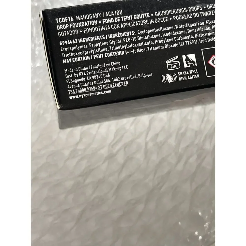 NYX Total Control Drop Foundation TCDF16‎ Mohogany Face Make Up
